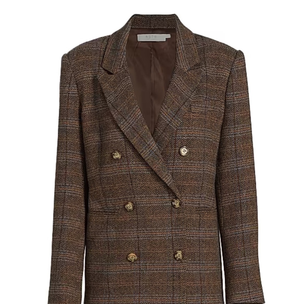 ASTR Plaid Boyfriend Blazer